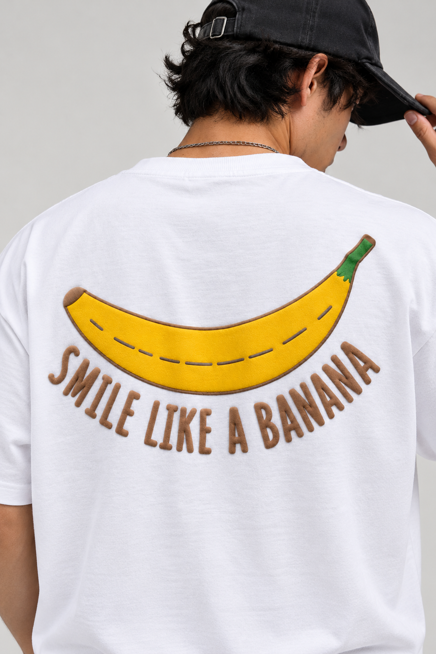 Banana Smile 3d Puff Printed T-shirt