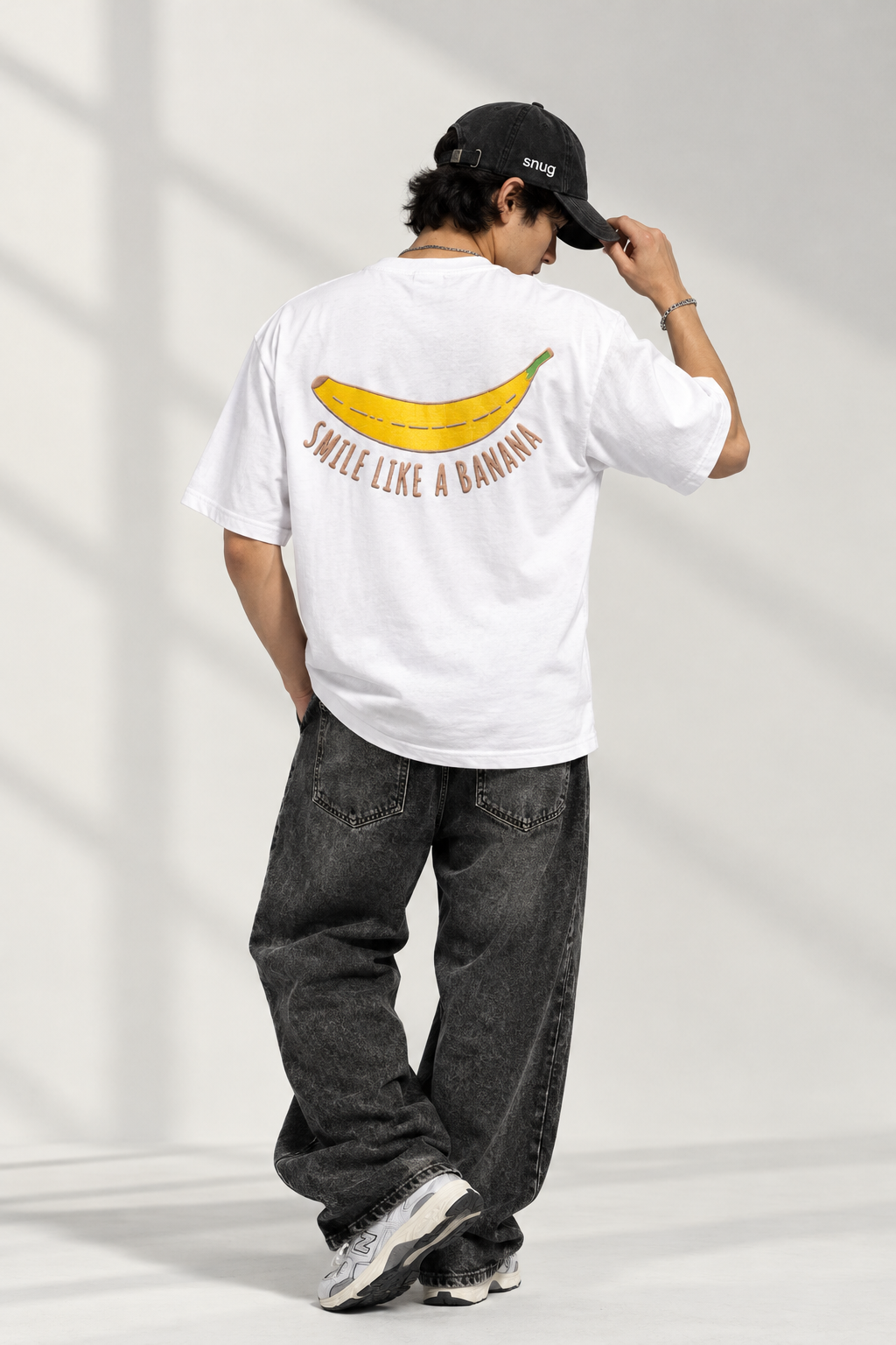 Banana Smile 3d Puff Printed T-shirt