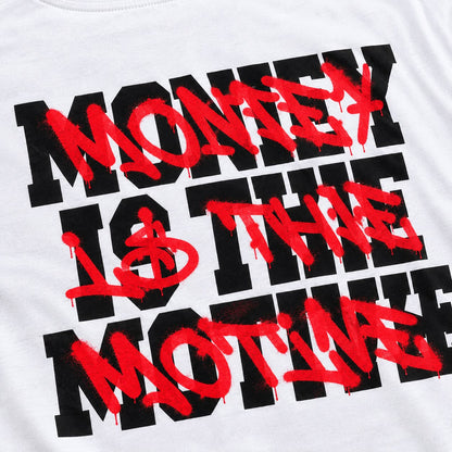 MONEY IS THE MOTIVE – Oversized Black Graphic T-Shirt