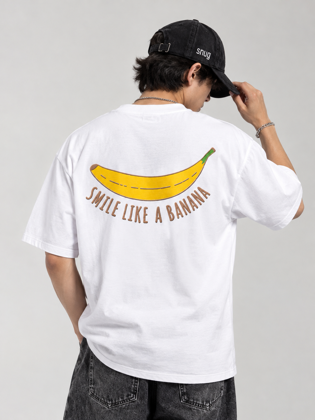Banana Smile 3d Puff Printed T-shirt