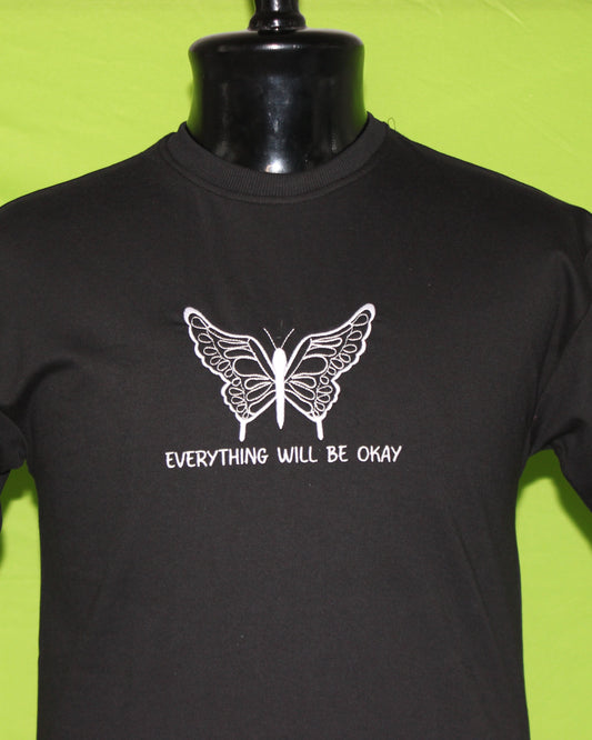 Everything Will Be Okay" Graphic TSHIRT (Black)