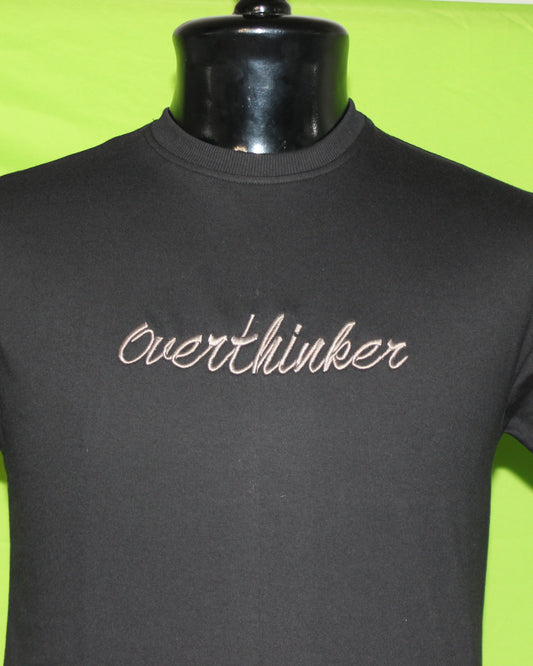 Overthinker Embroidered TSHIRT (Black)