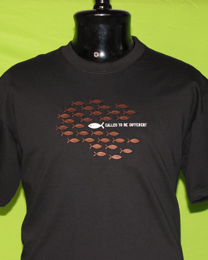 "Called To Be Different" Fish Embroidered T-Shirt