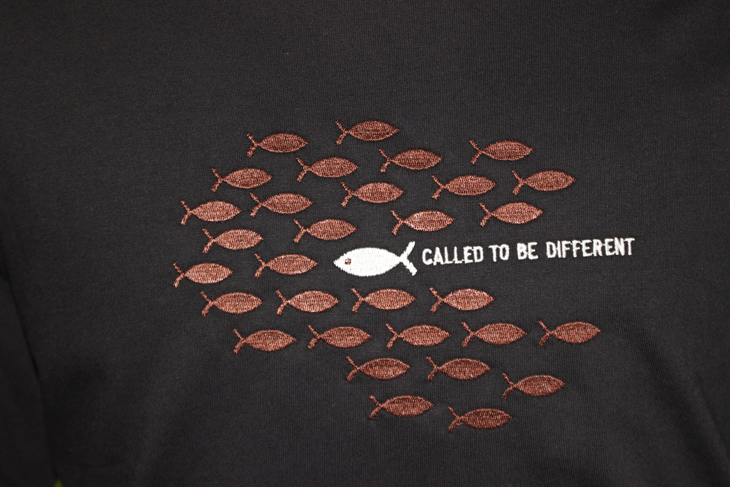 "Called To Be Different" Fish Embroidered T-Shirt