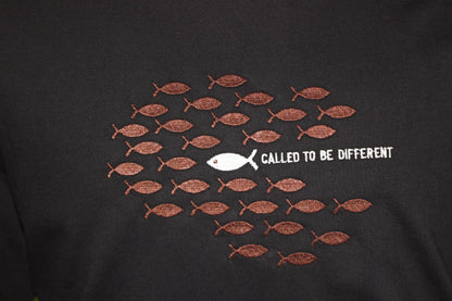 "Called To Be Different" Fish Embroidered T-Shirt
