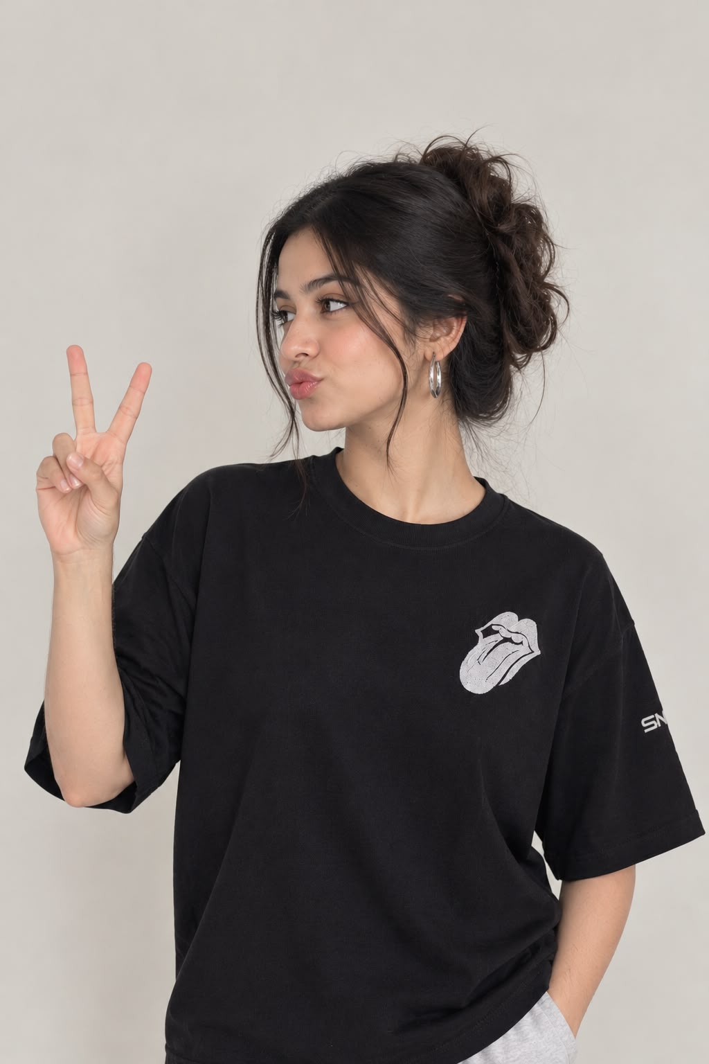 Hot Tongue Unisex Oversized T-Shirt