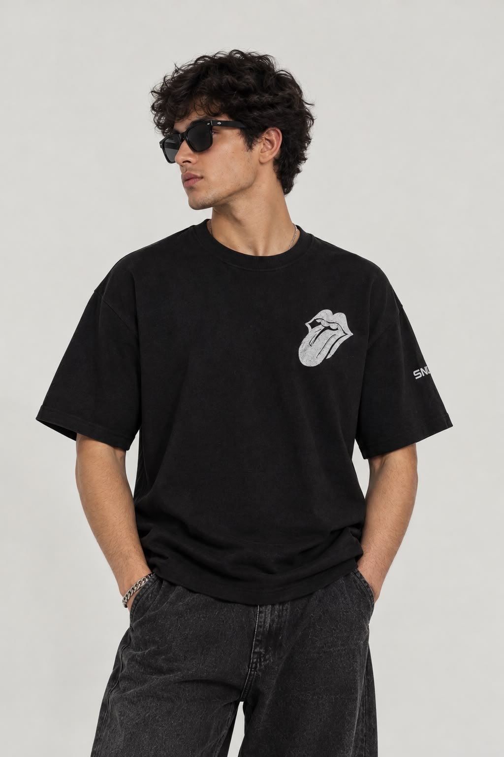 Hot Tongue Unisex Oversized T-Shirt