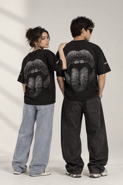 Hot Tongue Unisex Oversized T-Shirt