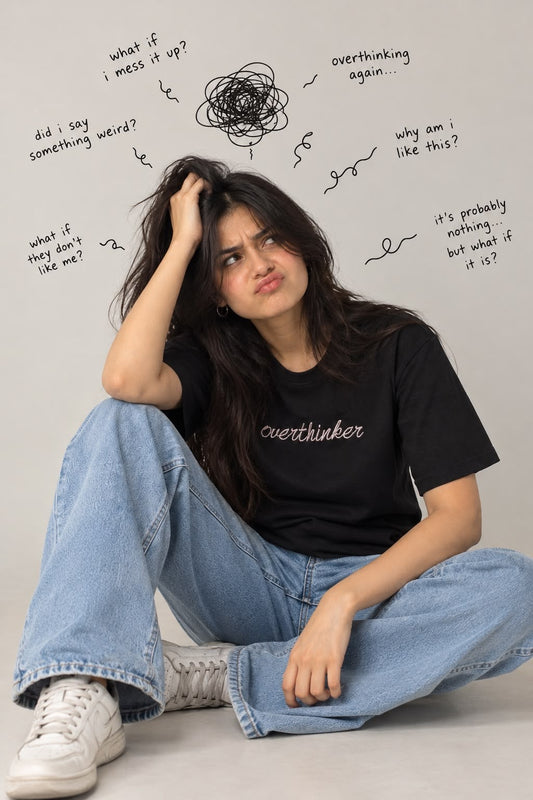 Overthinker Embroidered Unisex Tshirt