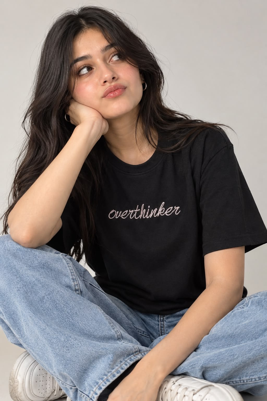Overthinker Embroidered Unisex Tshirt